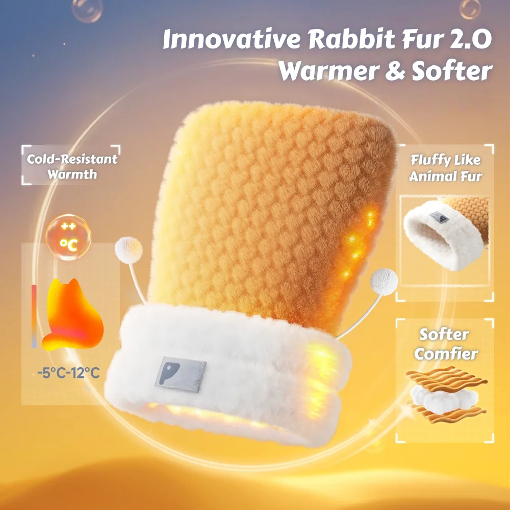 سرير قطط مغلق مطور: كيس تكبب الشتاء مع دخول الأزيز وغطاء أمان - قطيفة ناعمة على شكل أرنب لتخفيف القلق #6