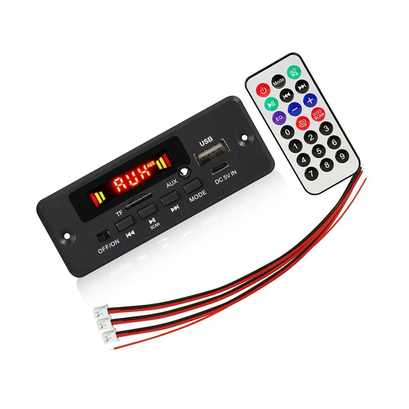 

DC 12V MP3 Decoder Board Bluetooth Car MP3 Player USB Recording Module FM AUX Radio For Speaker