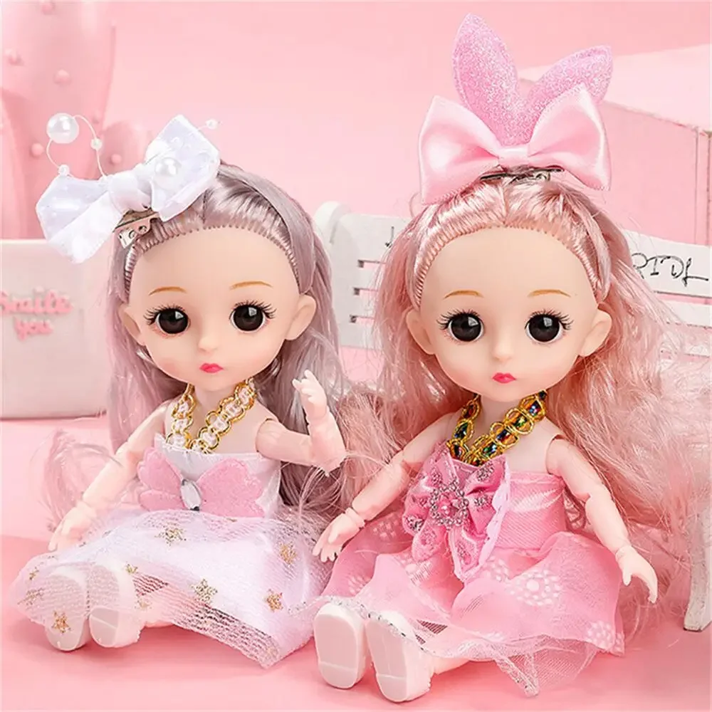 16cm BJD Doll Fashion Princess Doll Figure 1/12 Scale DIY Movable 13 Joints with Clothes and Shoes Happy Girl Gift Child Toys