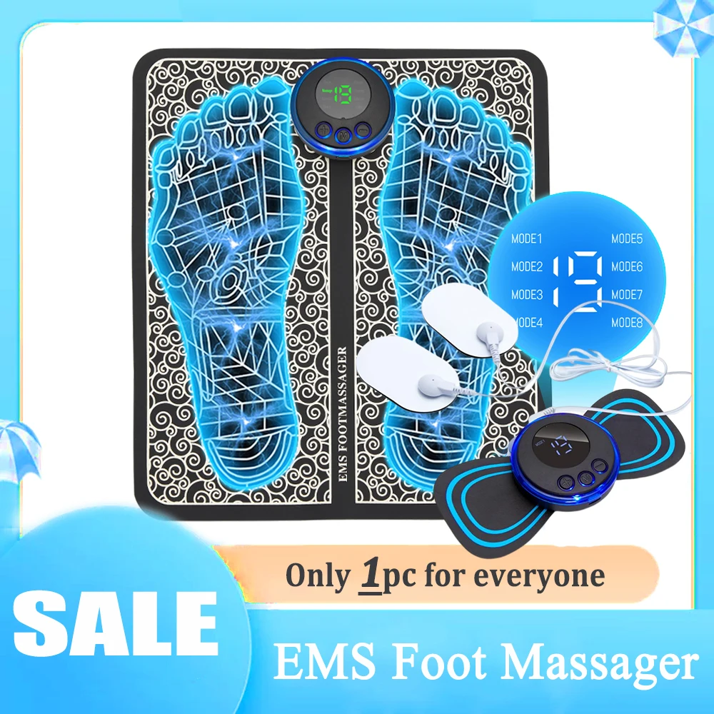 EMS Fußmassagegerät Matte Elektrische TENS Fußmassagegerät Pad Faltbare Massagematte Muskelstimulation Fisioterapia Terapia Fisica Salud