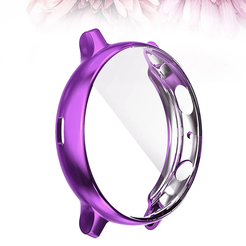 Electroplate Watch Case Protective Cover Side Corner Protection for 2 Purple 40Mm Smartwatch