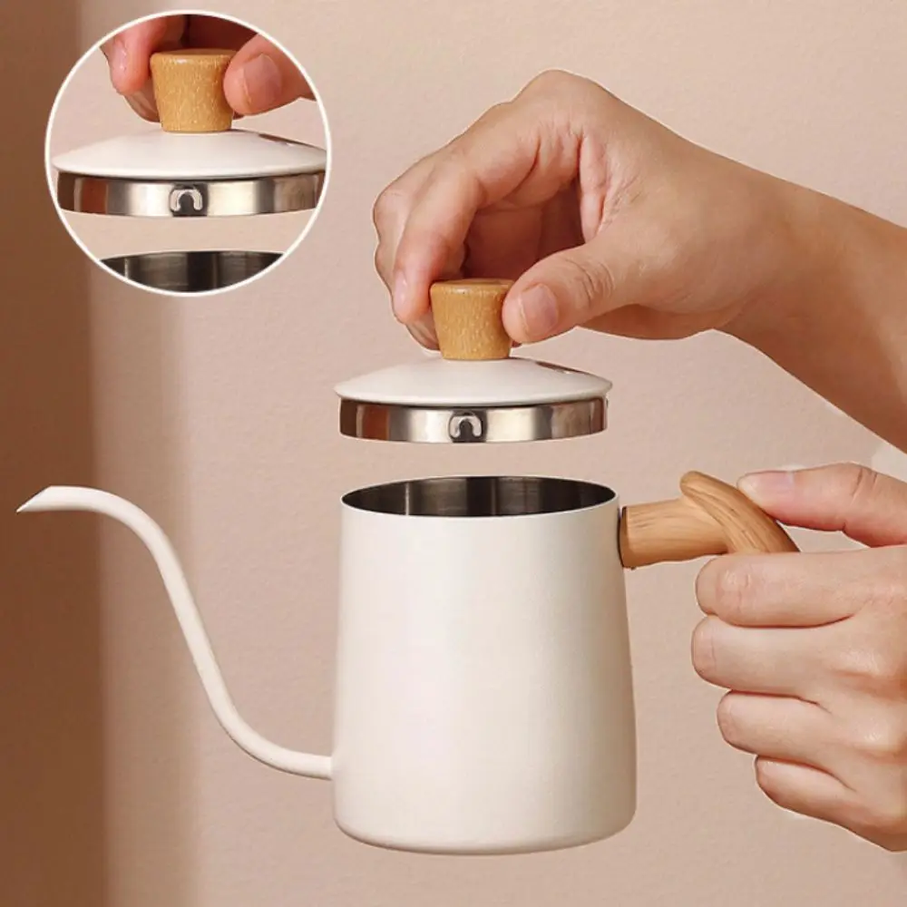 304 Stainless Steel Pour Over Coffee Kettle 350/600 ML Graduated Gooseneck Coffee Pot Comfortable Grip