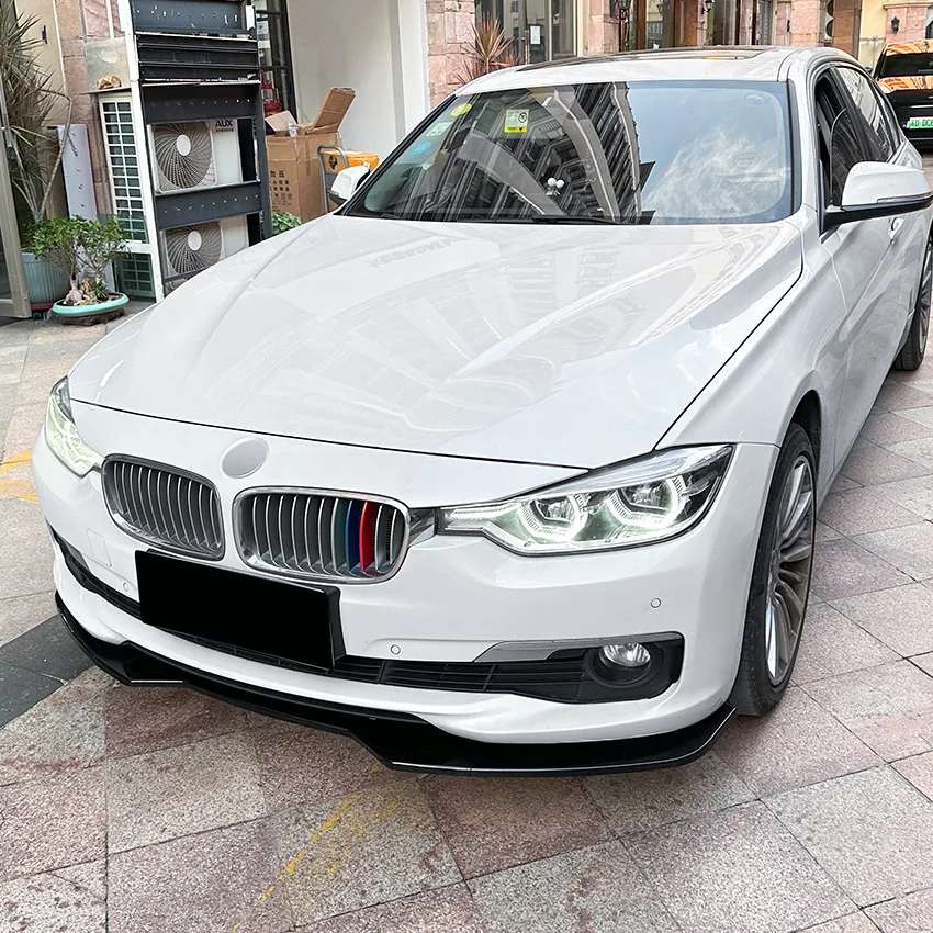 For BMW 3 Series F30 F35 318 320 328 335 2013-2019 Car Canard Lip Body Kit Protector Cover Front Bumper Splitter Lip Spoiler