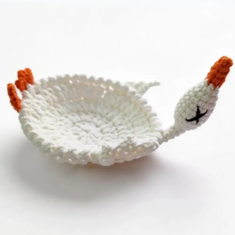 Handmade Crochet Craft Crochet Animal Coaster Soft Knitted Animal Shape Design Knitted Drink Coaster Non-slip Base