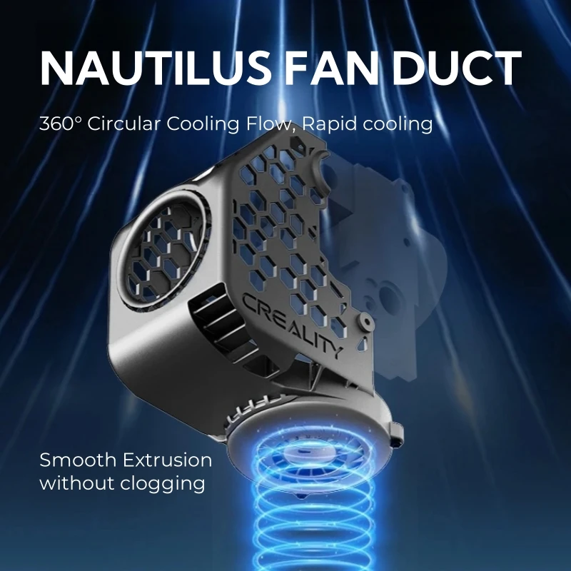 Fan Duct Fit for Creality K1 Max or K1C/K1 SE 3D Printer Upgrade Accessories Creality X BEN2C NAUTILUS Cooling Duct