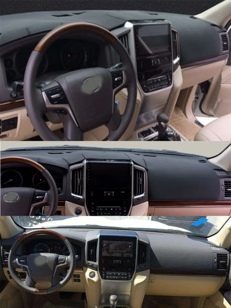 For 2016-2021 Toyota LandCruiser LC200 4000 4600 Car-Styling Dashmat Dashboard Cover Instrument Panel Insulation Protective Pad