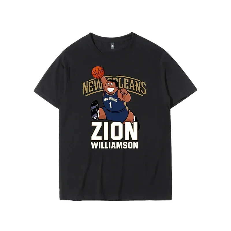 Fat Tiger Collaborates with ZION Williamson Pelicans on A Men's Loose Short-sleeved Children's T-shirt for Basketball Training