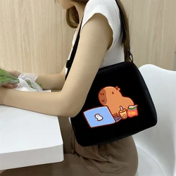 Damskie torby pod pachami Cartoon Capybara designerska torebka regulowane paski na ramionach torba Crossbody śliczne torebki Capybara dla nastolatków