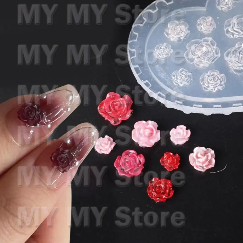 N1he bunga kuku cetakan silikon silikon silikon ukiran kuku cetakan anting -anting bunga cetakan