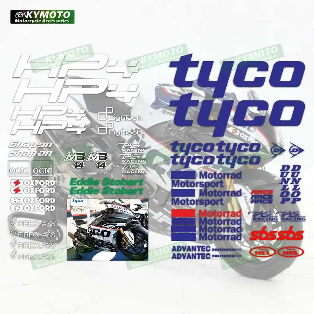 For S1000RR HP4 TYCO motorcycle accessories sticker body racing decoration fuel tank engine fairing full car reflective decals