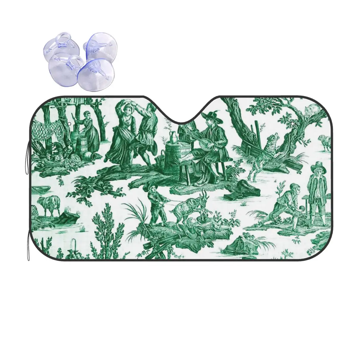

Винтажный французский мотив Toile De Jouy, солнцезащитный козырек, лобовое стекло автомобиля, переднее лобовое стекло, солнцезащитный козырек, аксессуары, чехлы