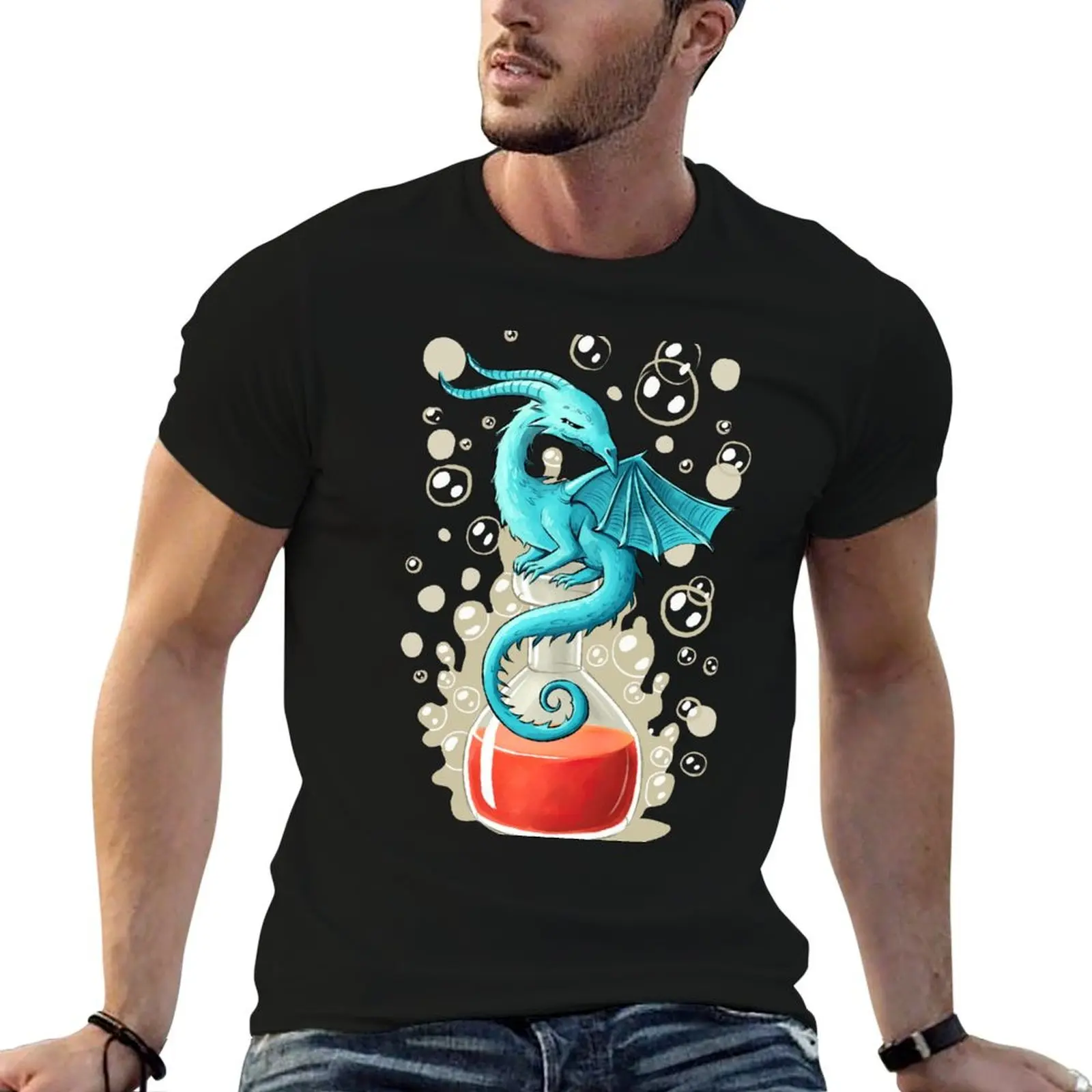 Dragon Potion T-Shirt Christmas Casual Short Sleeve Top