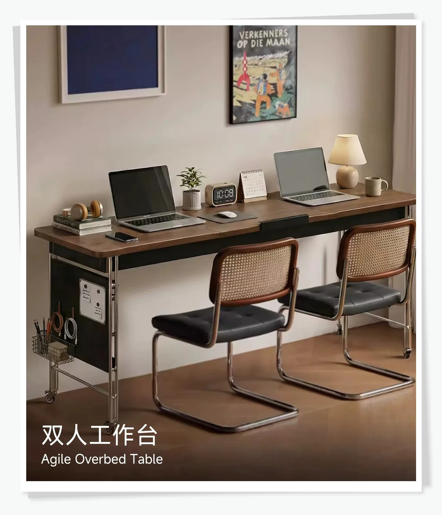 HYS removable bedside rack bedroom bed on bed cross bed table small narrow crevice desk lazy room computer strip table