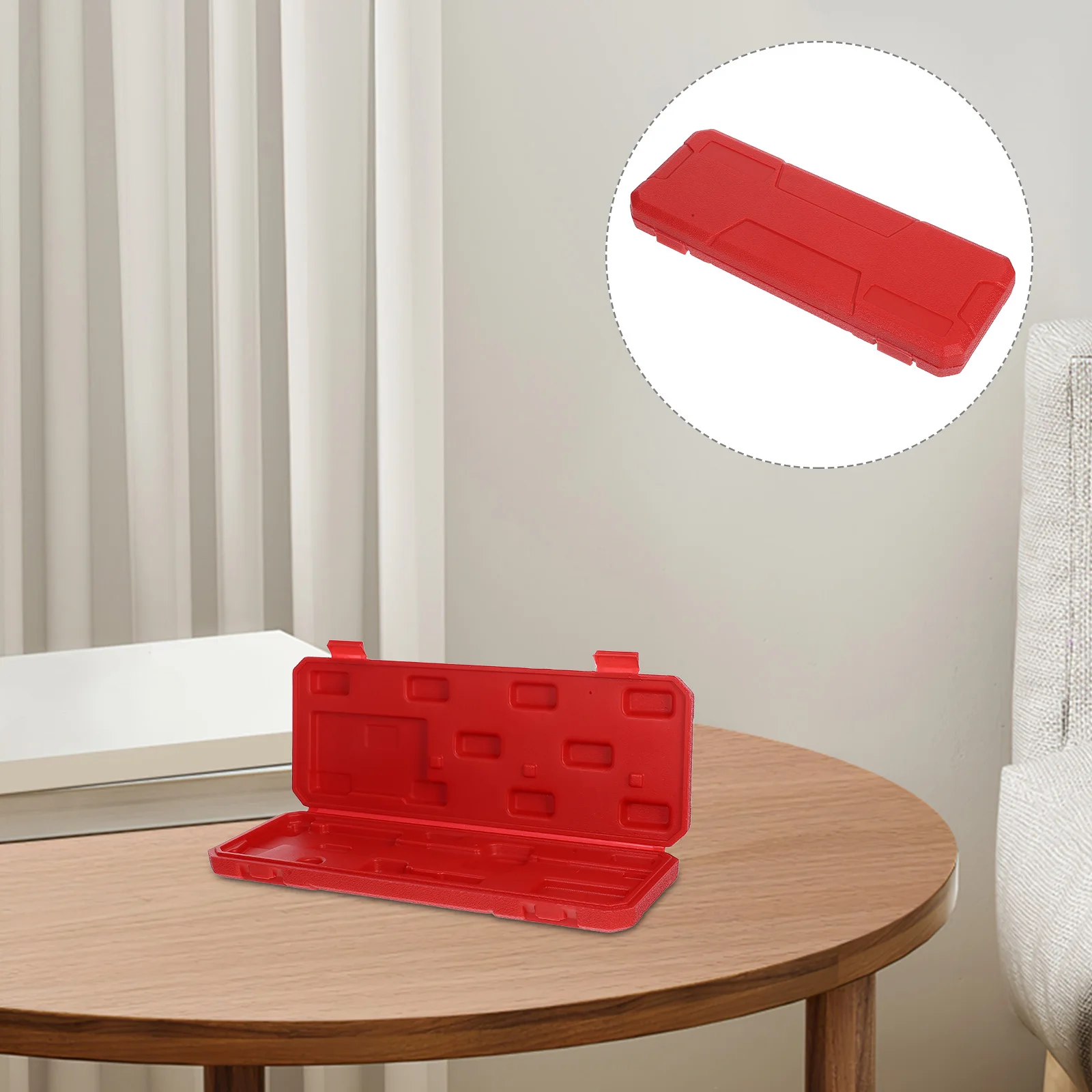 

Digital Caliper Box 0-300mm Red Durable Plastic Storage Case Vernier Gauge Tool Boxes Portable Organizer Measuring Instruments