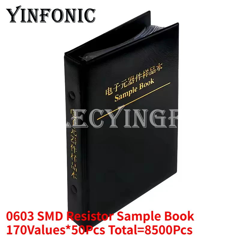 

170Values*50Pcs Total=8500Pcs 0603 SMD Resistor Sample Book 1% 1/10W (0R~10M) Chip Resistor Assorted Kit