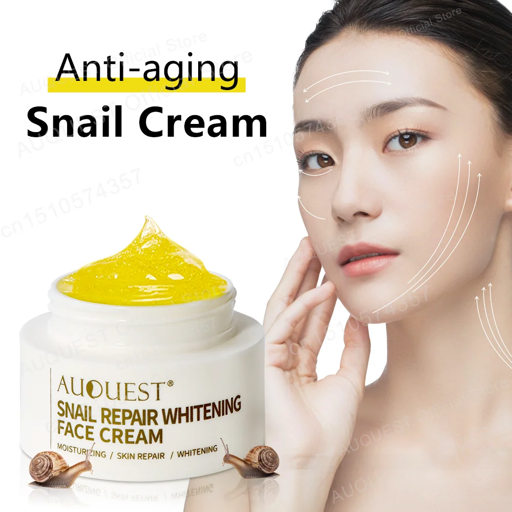 Crema Facial de caracol, crema hidratante de ácido hialurónico, colágeno, reafirmante, Lifting, suero nutritivo, crema de día para el cuidado de la piel Facial