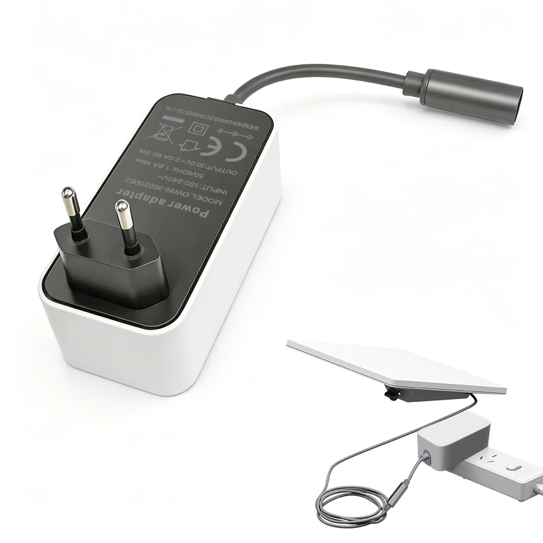 

Starlink Mini Power Supply Adapter EU Plug Power Cable 30V 2A 60W Fast Charger with 0.13M DC Female Connector Power Adapter