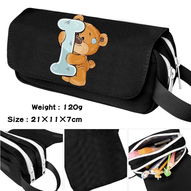 Little Bear 26 astuccio per matite con lettere inglesi astuccio per matite da scuola forniture cancelleria Kawaii Kuromi sacchetto cosmetico per regalo ragazza ragazzo