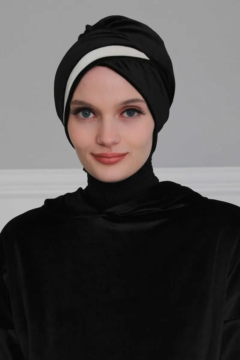 Doppel farbe samt Knochen schwarz