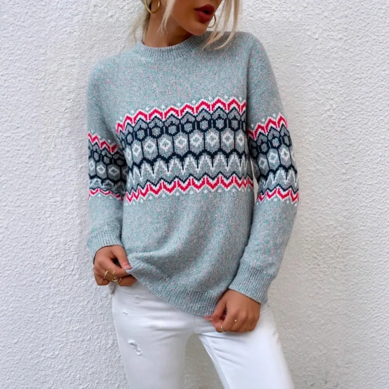 

2025 Autumn and Winter Pullover Half Turtleneck Sweater for Women Casual Long-sleeved Sweater Top