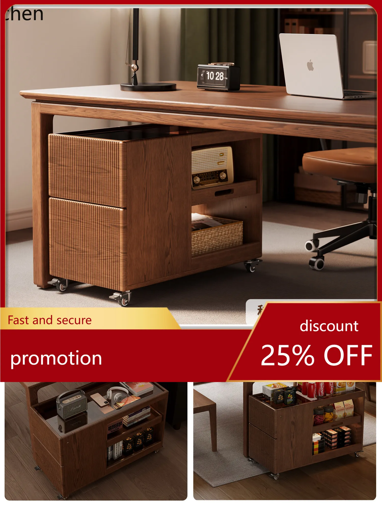ZML Solid Wood Desk Study Room to Living Room Double Office Desk Workbench Home Desk