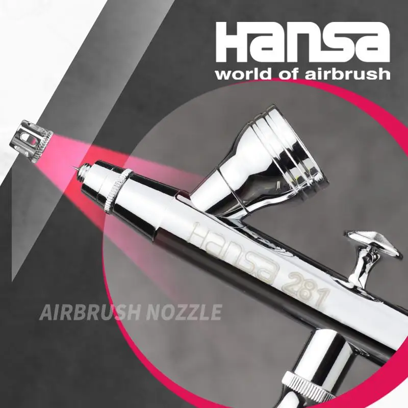 Harder & Steenbeck Aerografo Airbrush 212814 Topline Hansa 281.chrome 0.2mm 2ml