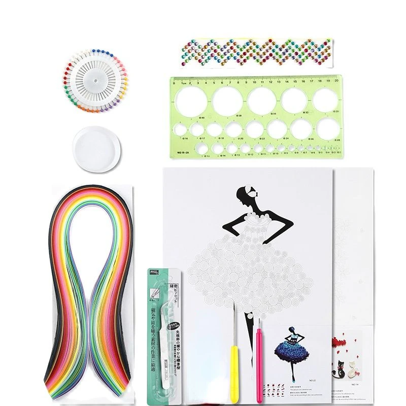 Paper Quilling Set Quilling Paper Handmade Material Package DIY Starter Professional Complete Kit Quivering Paper Strip Tool Set