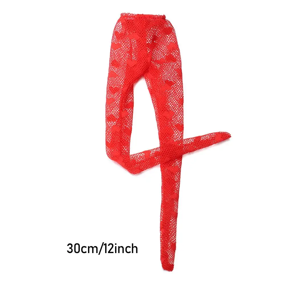 Dress Up Game Bottom Socke elestic Legging Puppe Seide Strümpfe Liebe Herz Muster Spielzeug Hose Schlauch Puppen Zubehör