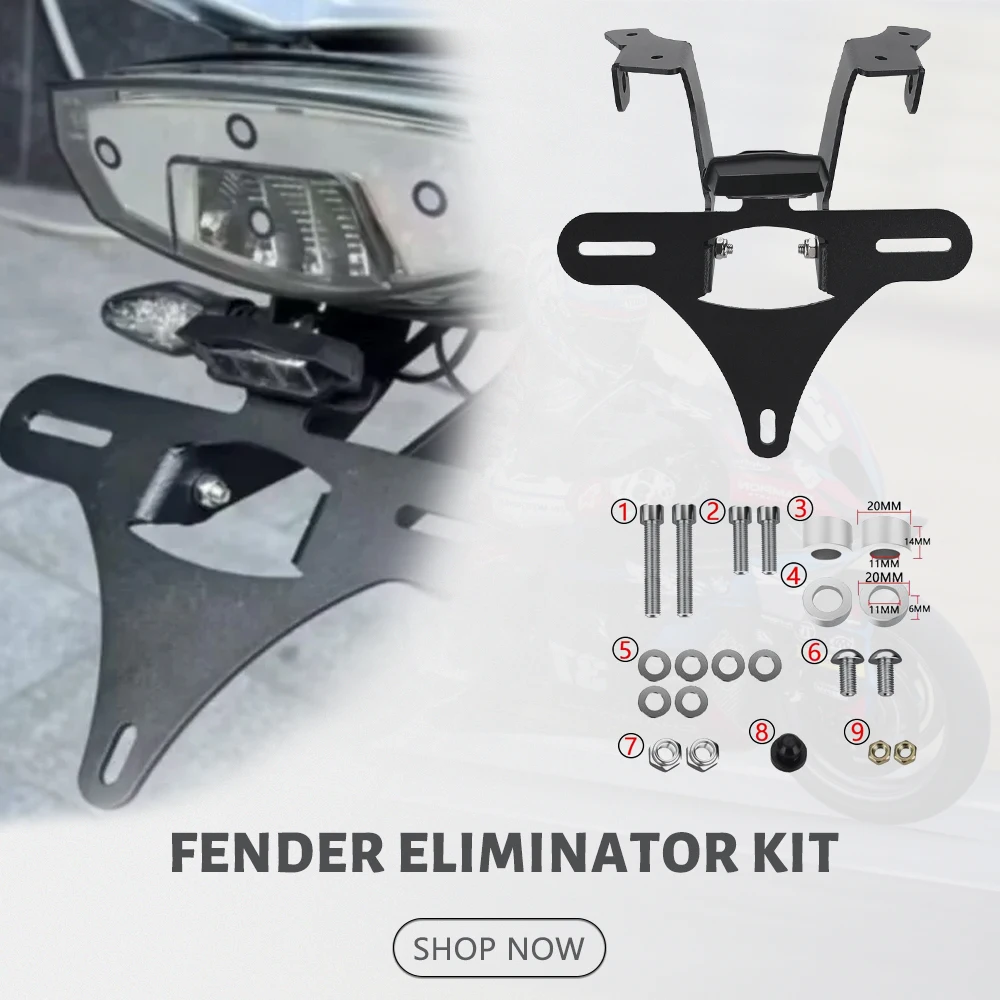 

ДЛЯ CFMOTO 450MT 450 MT 2024-2025-2026 аксессуары для мотоциклов, держатель номерного знака, кронштейн, задний хвост, аккуратное крыло, комплект для устранения