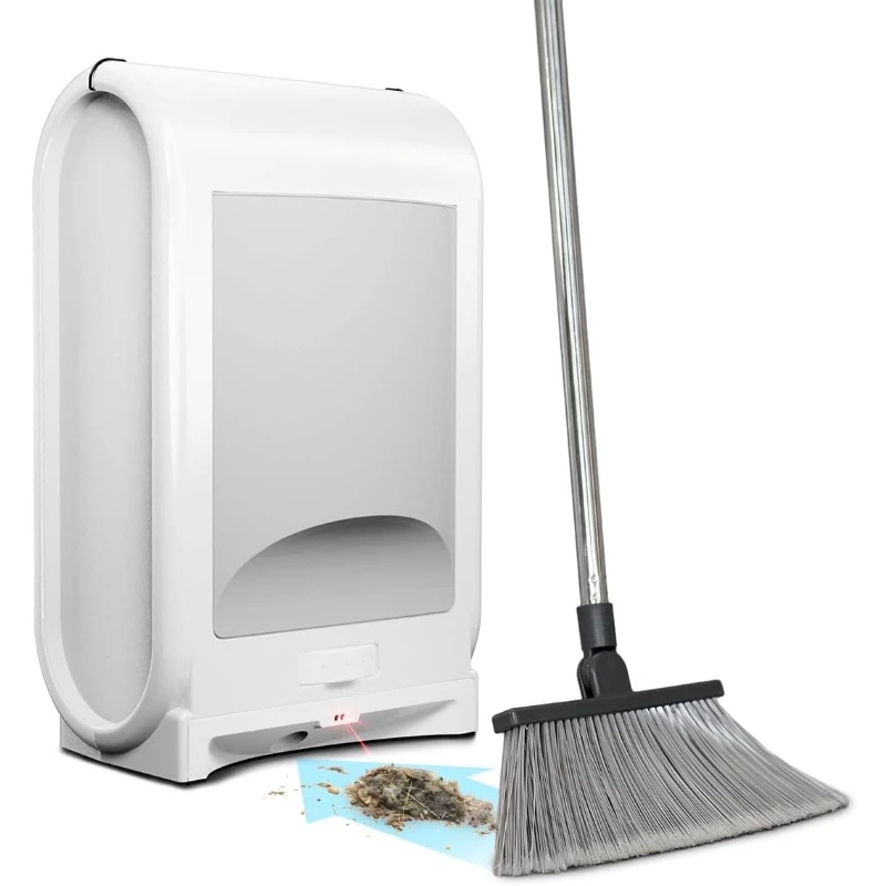 Touchless Vacuum Automatic Dustpan - Ultra Fast & Powerful - Automatic Sensors, 1400 Watt (White)，home.