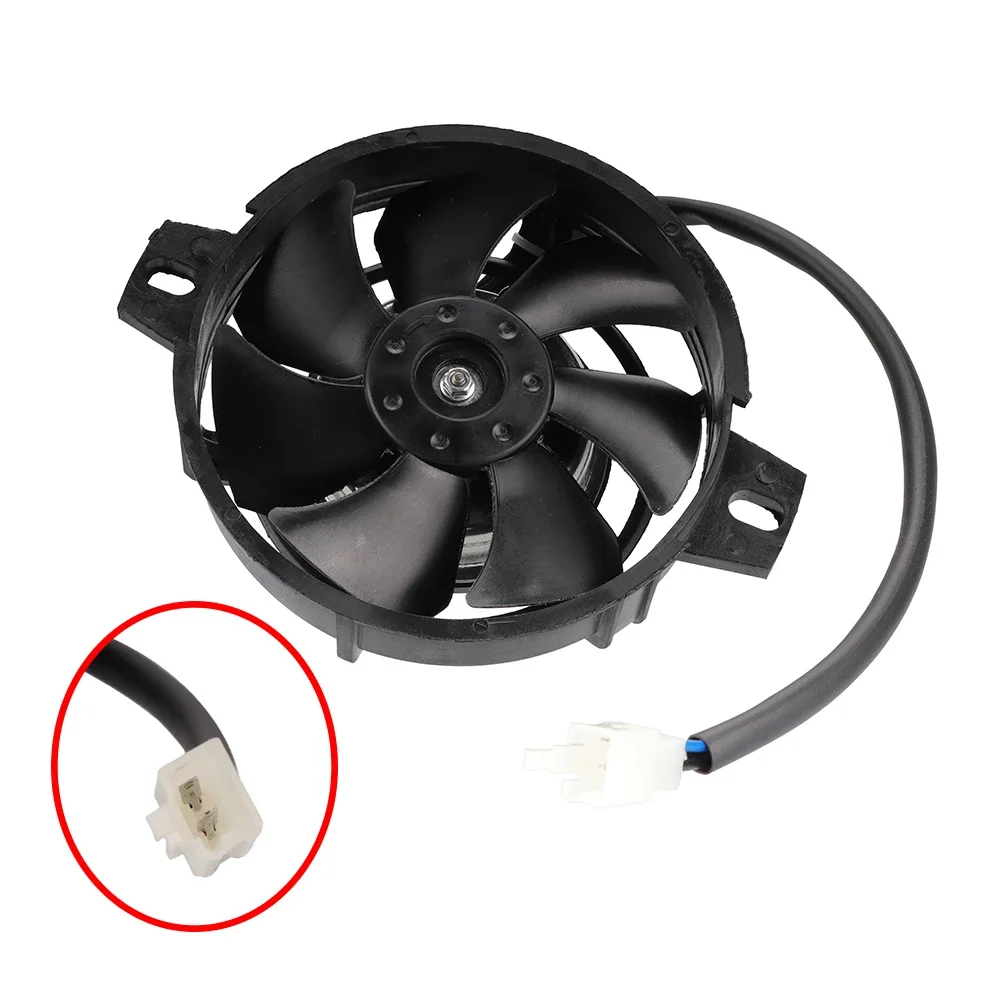 Motorcycle 12V radiator cooling fan oil cooler water cooler 4 inches suitable for Honda KAYO motorcycle ATV four-wheel off-road view 2