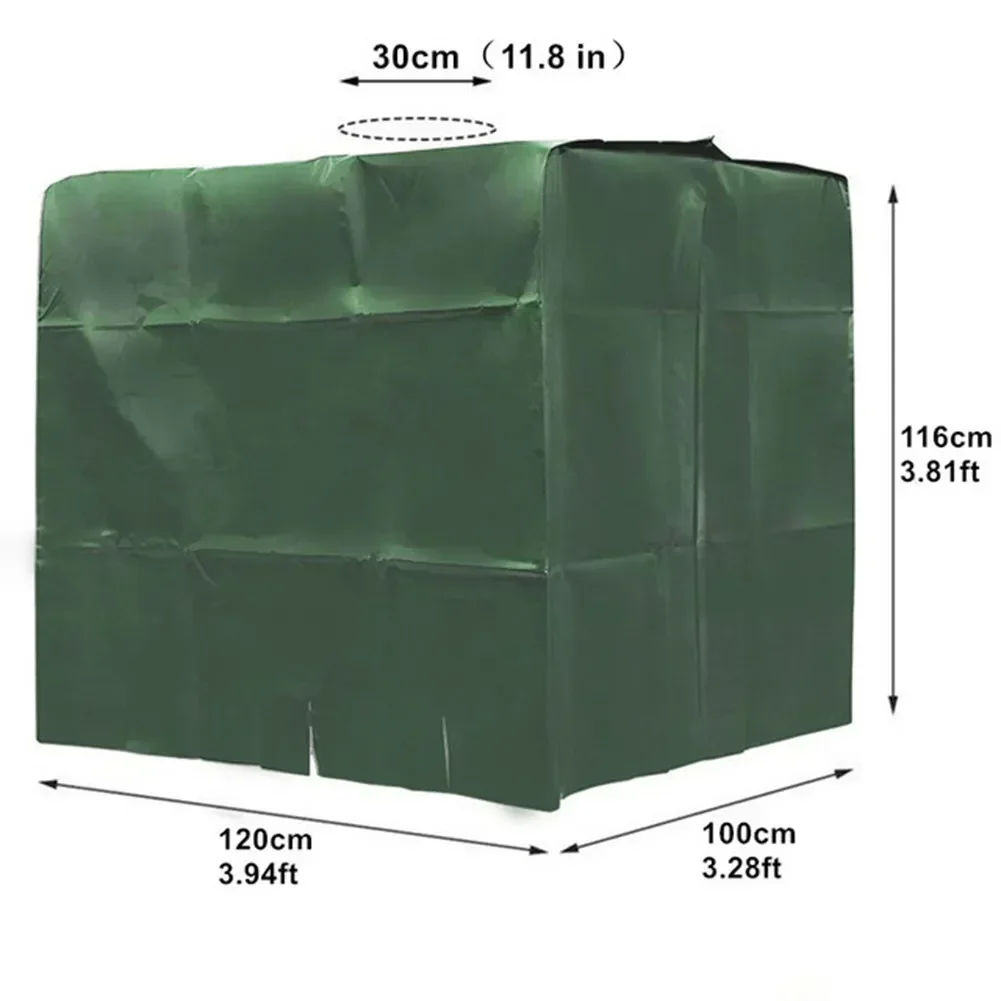 210D Waterproof Dust Cover Rainwater Tank Oxford Cloth UV Protection Cover Garden Box Cover IBC Container Protective Cover