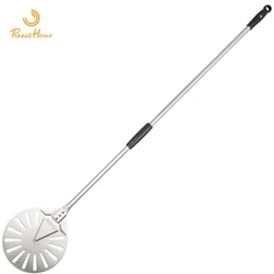 PizzAtHome 56 Inch Stainless Steel Turning Peel Round Pizza Turning Shovel Removable Turning Pizza Peel Paddle Long Pizza Tool