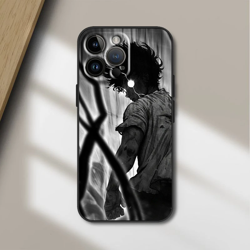 Anime Mob Psycho 100 Cover For Apple iPhone 15 14 13 12 11 XS XR X 8 7 Pro Max Plus Mini TPU Black Phone Case