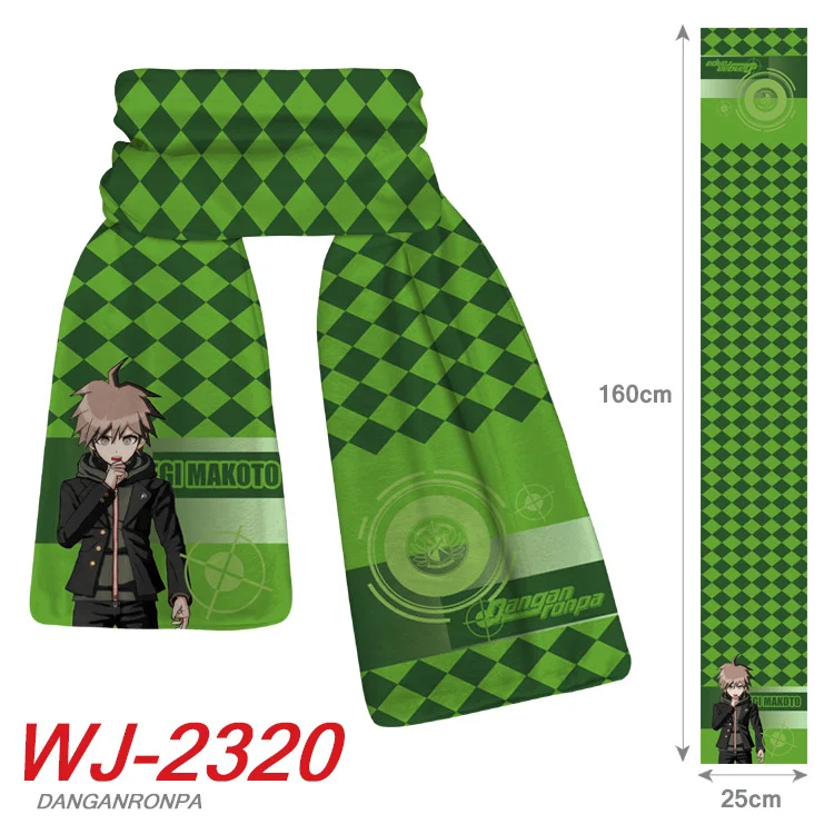 Anime Danganronpa moda sciarpa Cartoon Kawaii Anime inverno uomo donna Casual Unisex collo collare tenere al caldo accessori