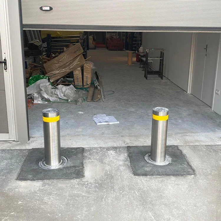 Poste antirrobo automático para coche residencial, bolardo de barrera canadiense, bolardo Flexible para entrada de construcción