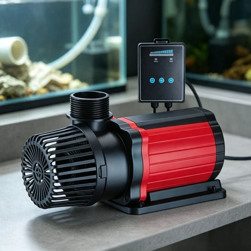 Ultra-Quiet Fish Tank Submersible Pump Variable Frequency Circulation Amphibious Filter 75W Energy Saving