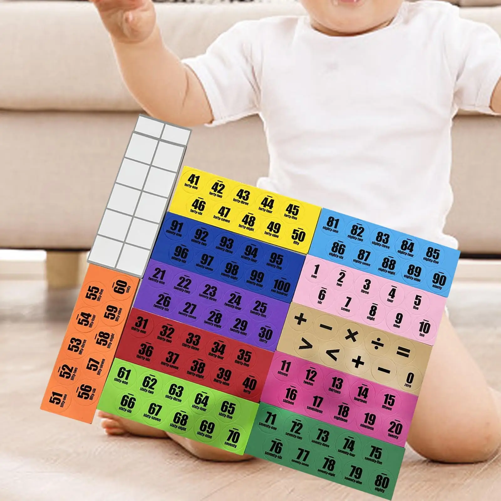 1-100 Number Board Games Math Manipulatives Board Montessori Toys Valentines Gifts for Kids Preschool Children Birthday Gift