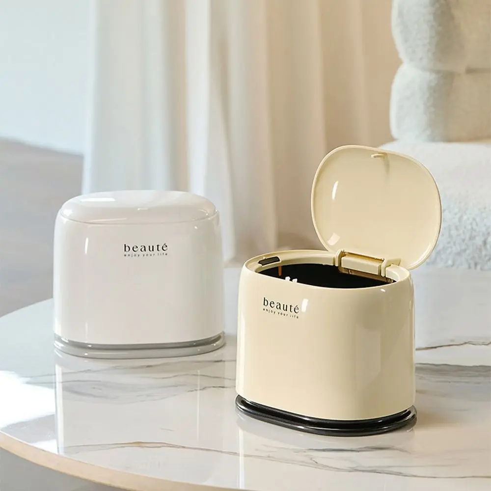 

Креативный настольный мусорный бак, пресс-стиль, пылезащитный настольный ящик для хранения, портативный органайзер с крышкой, органайзер для ванной комнаты, настольные украшения