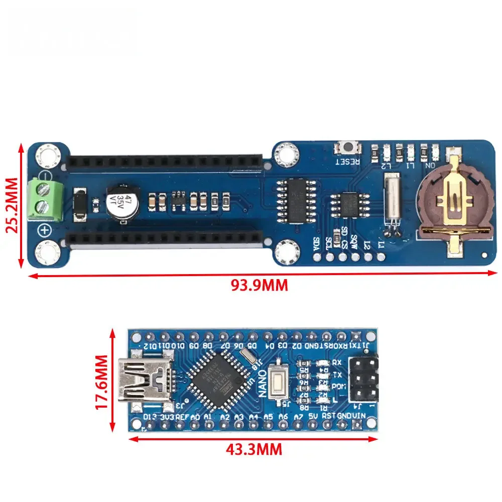Nano V3.0 Data Logging Shield для Arduino/MICRO Data Logger Recorder Nano Module 3,3 В с интерфейсом SD-карты RTC Часы реального времени