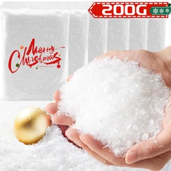 50/200g Artificial Snow Powder Christmas Decoration Plastic Dry Snow Powder Fake Snowflakes DIY Xmas Party Scene Decor Props