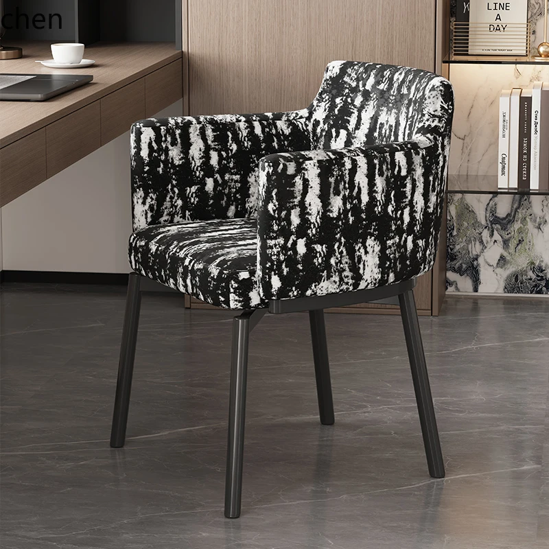 

HTT Modern Urban Rotatable Chair Light Luxury Backrest Leisure Negotiation High-end Restaurant Dining Chair