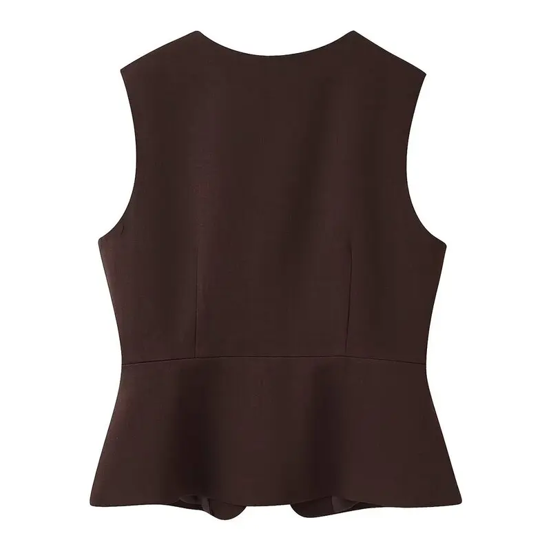 2025 Herbst Neue Sle frauen Pendeln Slim Fit Zwei Farbe runde Ne Weste Vielseitiges Design Faionable Damen Jaet