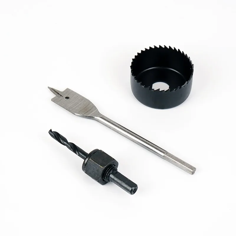 Carbide wooden door keyhole punching drill bit, lock tool set