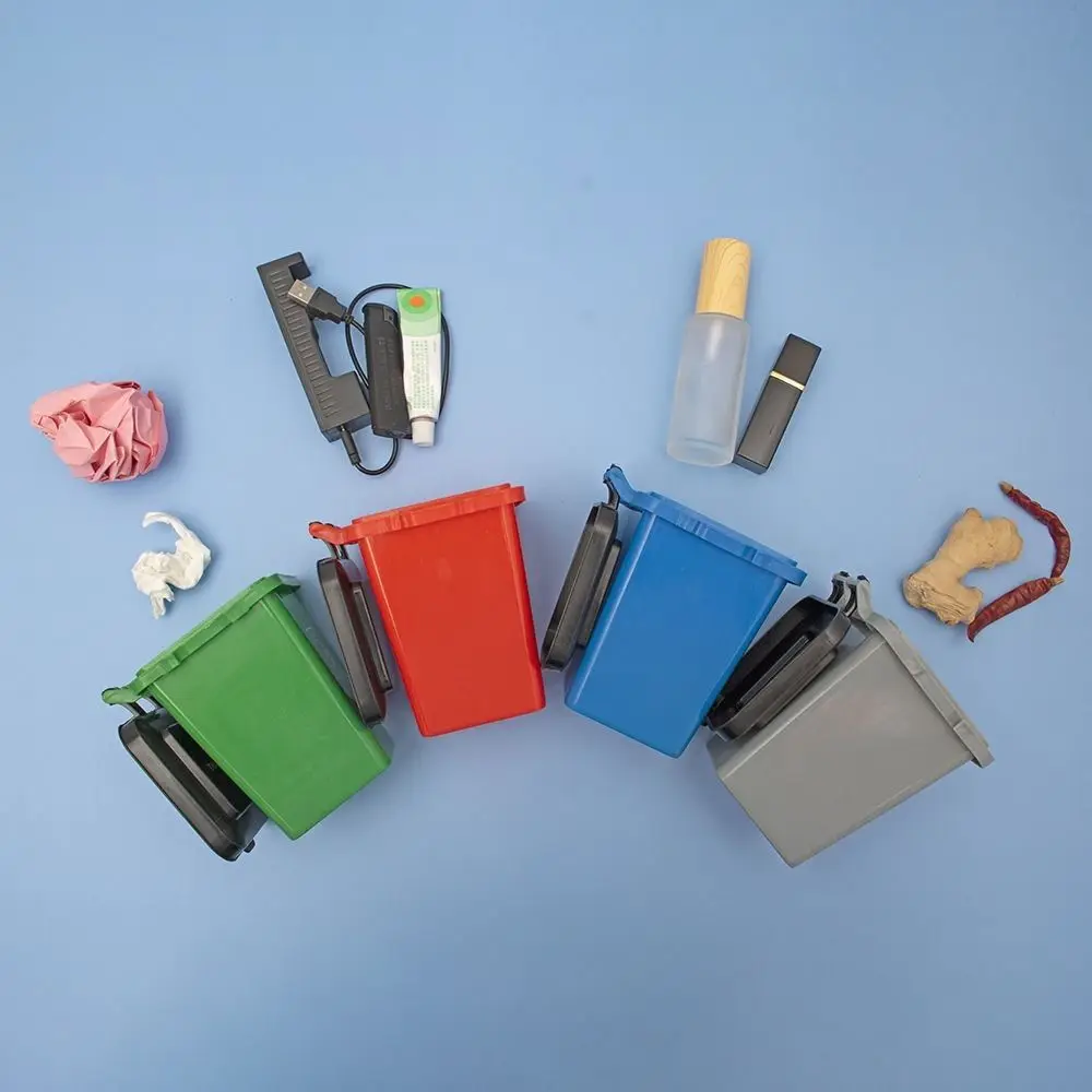 New Roller Type Pen Holder Mini Creative Pen Container Portable Office Desk Trash Bin
