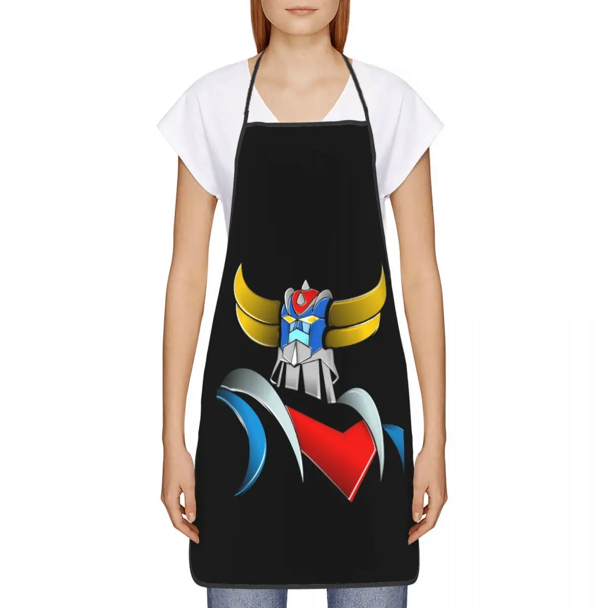 Goldorak Grendizer Apron Women Men Unisex Bib Anime UFO Robot Goldrake Kitchen Cooking Tablier Cuisine Chef Painting