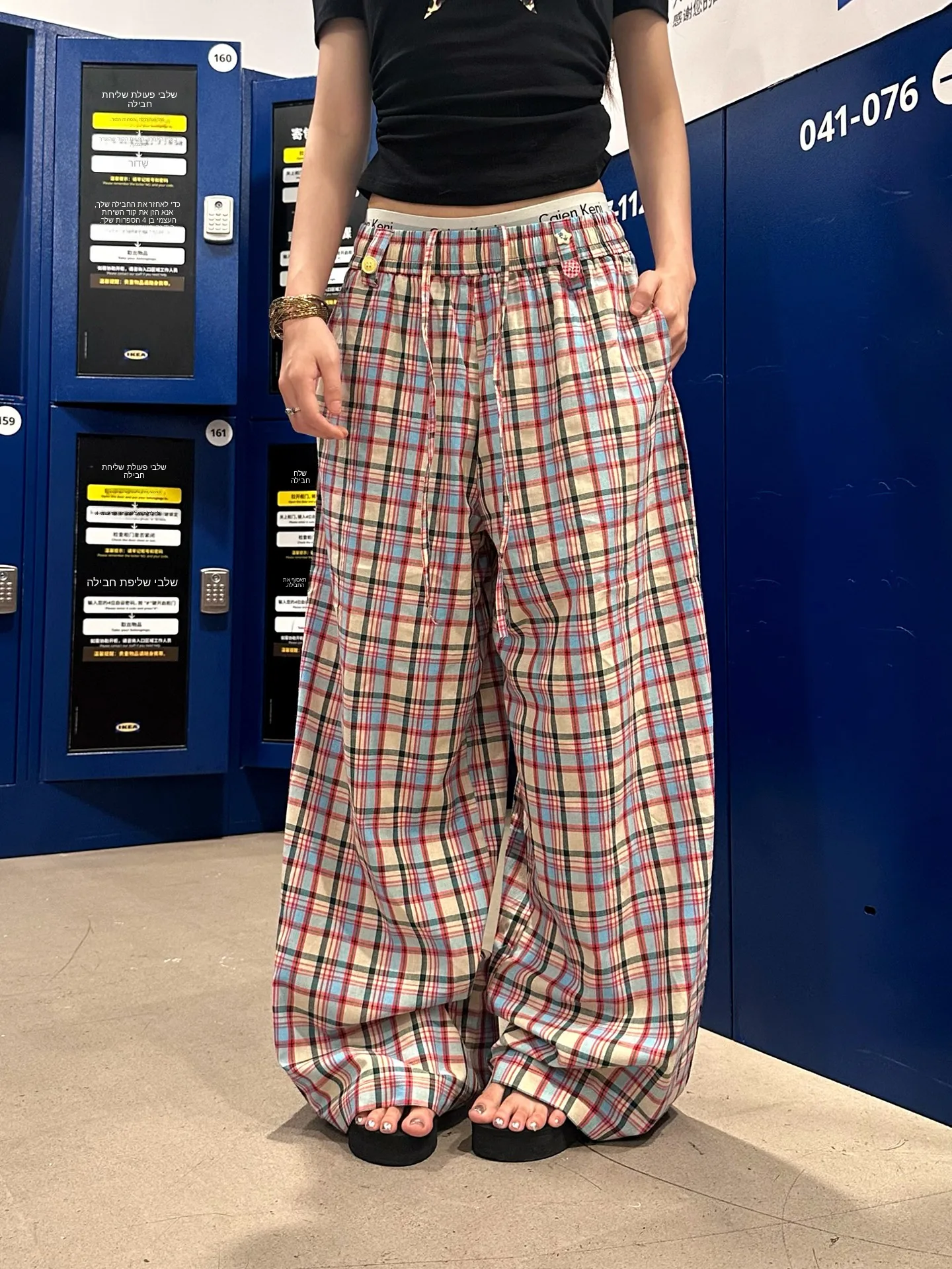 아메리칸 레이지 도파민 플래드 캐주얼 팬츠 여름 루즈  - Summer Clothing Material 리뷰 및 가격