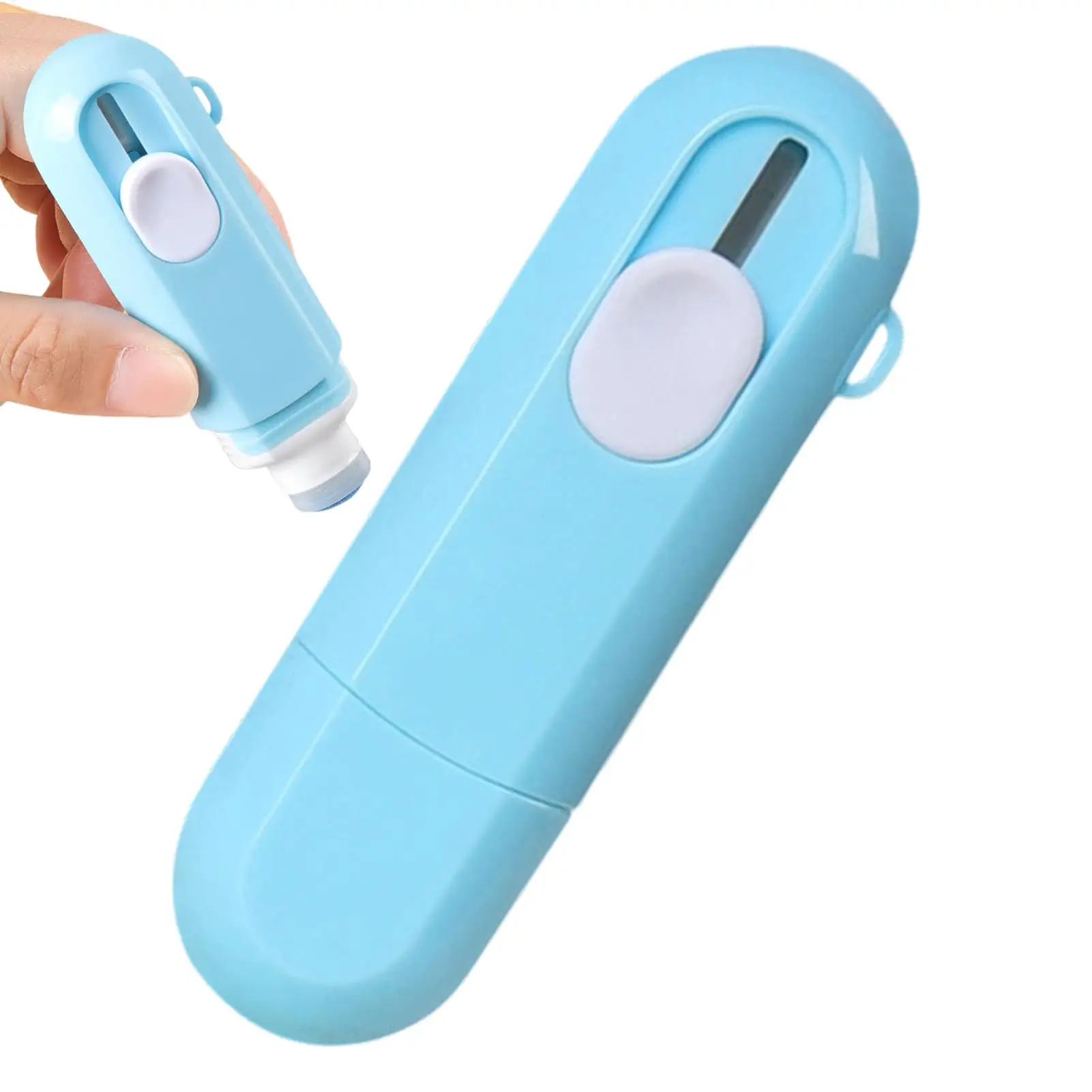 Thermal Paper Eraser & Address Cover Fluid Label Eraser with Box Cutter for Home Office Mail Package Shipping Post Office School