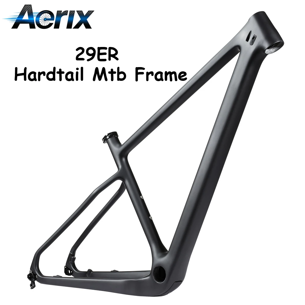 T1000 Full Carbon Hardtail MTB Frame 29er XC Bike Frame PF30 BB 142×12mm Thru Axle Quick Release Internal Routing Lightweight