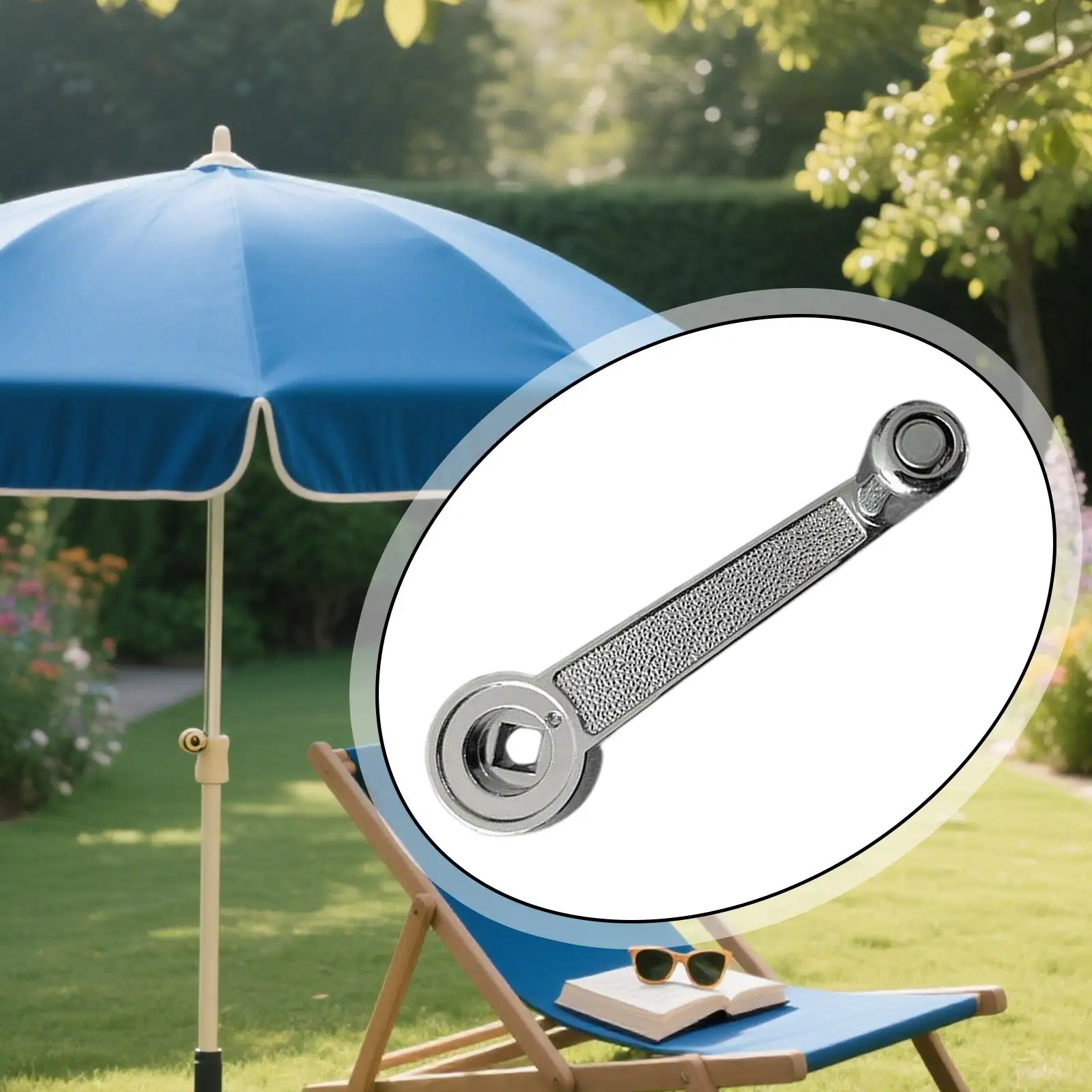 Outdoor Patio Umbrella Crank Handle Shade Part for Fishing Beach Barbecue
